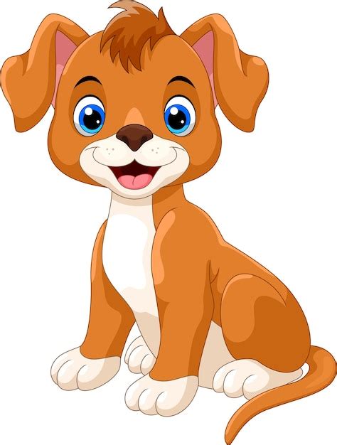 Premium Vector Cute Little Dog Cartoon Isolated On White Background