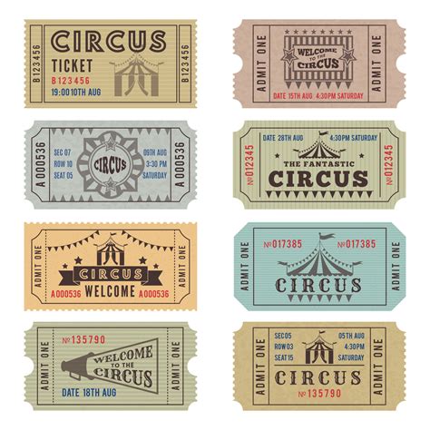 Design template of circus tickets By ONYX | TheHungryJPEG.com