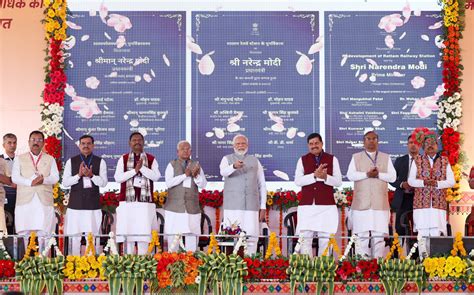 Pm Dedicates To The Nation And Lays Foundation Stone For Multiple