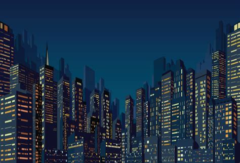 7x5ft Super Heroes Skyline City Buildings Night Sky Custom Photography