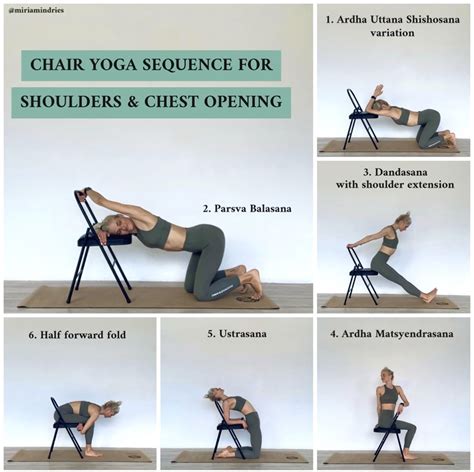 Chair Yoga Sequence For Shoulders And Chest Opening Chair Yoga Poses Chair Yoga Sequence Body