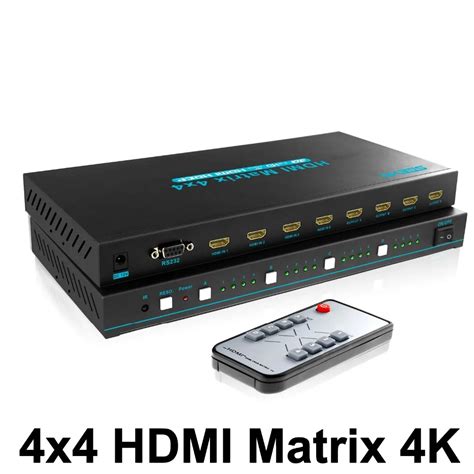 4x4 Hdmi True Matrix Switcher 4k Hdmi Switch Splitter 4 In 4 Out