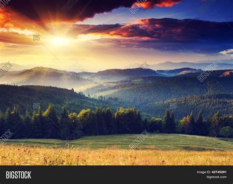 Majestic Sunset Image And Photo Free Trial Bigstock