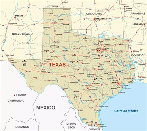 Texas Estados Unidos Mapa E Información Proyecto Viajero