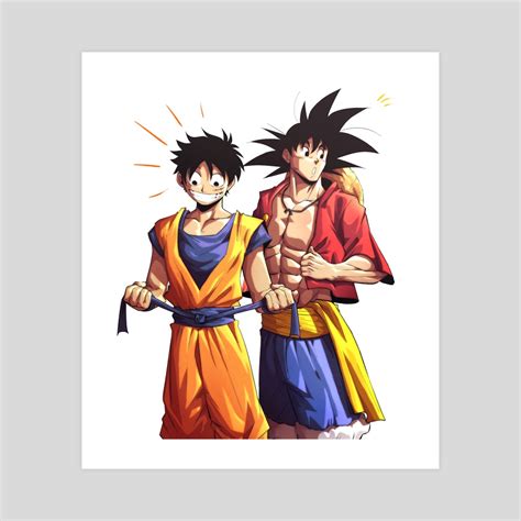 Goku X Luffy Outfit Swap An Art Print By Koiketo Inprnt