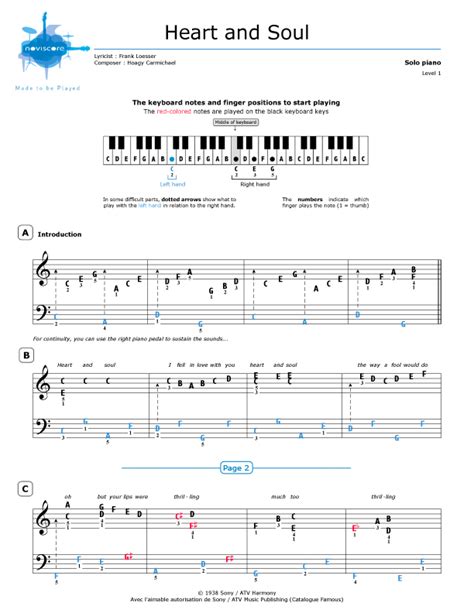 Free sheet music preview of heart and soul for voice, piano or guitar by hoagy carmichael. Piano sheet music Heart and Soul (Hoagy Carmichael) | Noviscore sheets