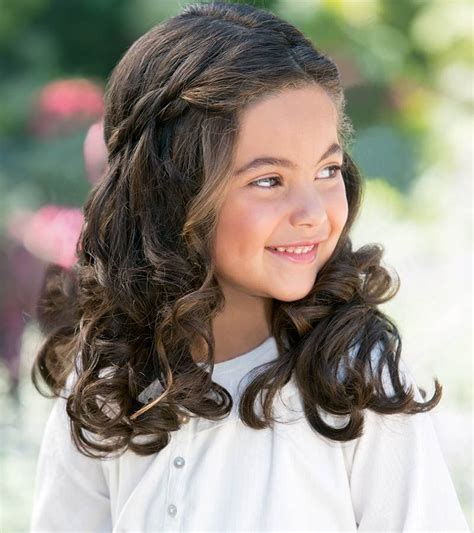 It's a bunch of tight curls using all her hair, leaving it shoulder length when done. Pin on Kid's Hairstyles