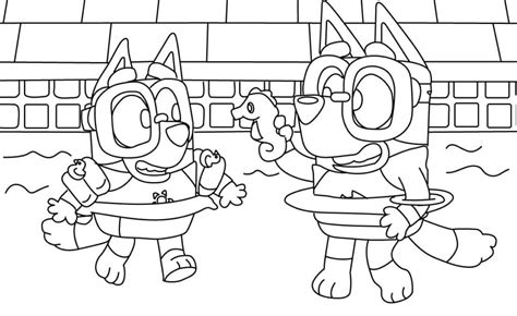 Bluey Is Having Fun Coloring Pages Bluey Coloring Pages Coloring