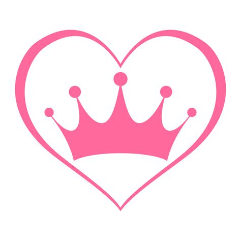 Pink Girly Princess Royalty Crown With Heart Jewels 554639 Vector Art