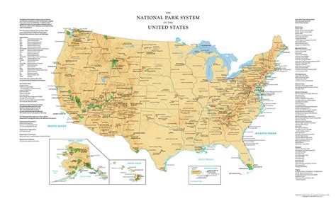 United States National Parks Wall Map World Maps Online