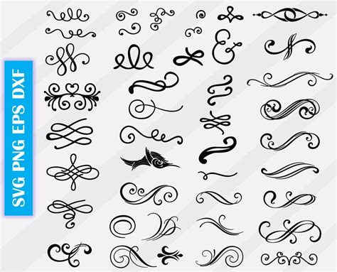 Swirls And Curls Design Bundle Perfect For Plasma Cutting And Graphic