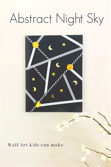 Abstract Art For Kids Night Sky On Canvas Fun Littles