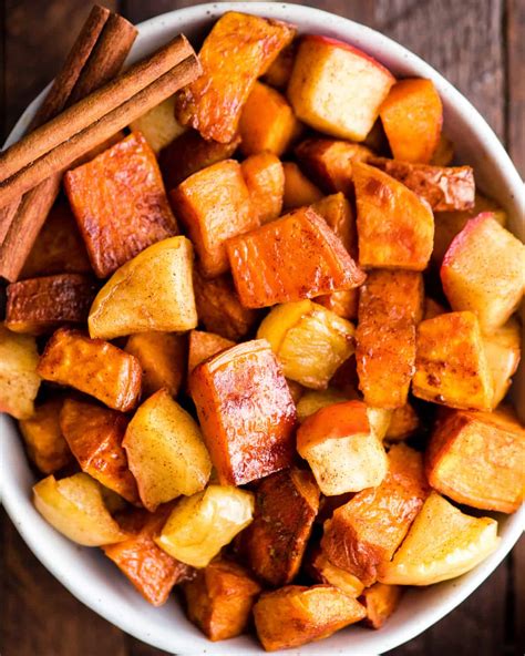 Cinnamon Roasted Sweet Potatoes And Apples Joyfoodsunshine