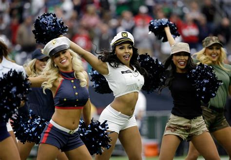 Texans Cheerleaders Salute The Military