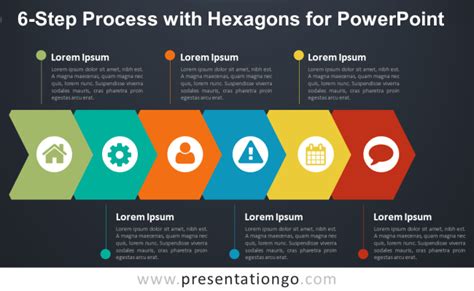 6 Step Process With Hexagons For Powerpoint Presentationgo Flow Bilarasa