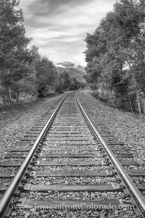 Train Tracks In Black And White Winter Park Colorado 1 Winter Park