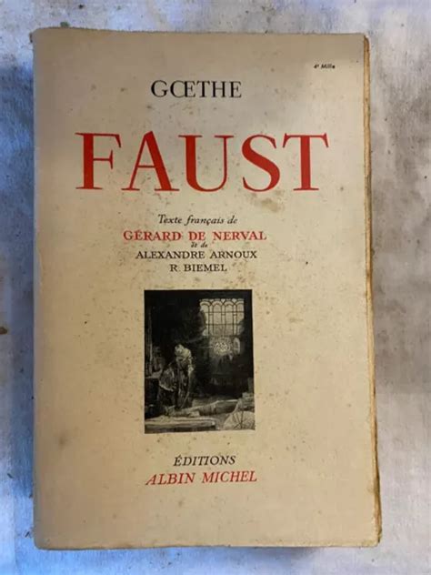 Goethe Faust Gerard De Nerval 1947 3017 Picclick