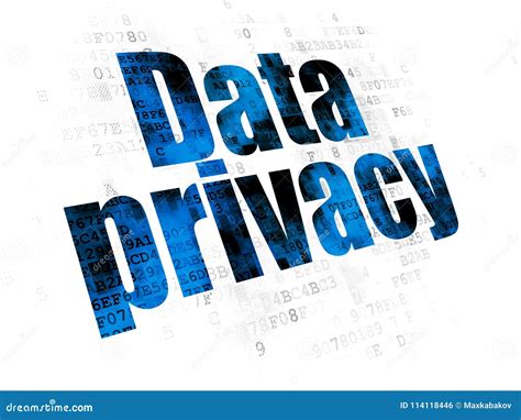 Safety Concept Data Privacy On Digital Background Stock Illustration