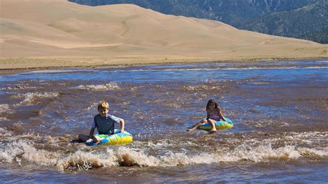 Medano Creek Close To Experiencing Surge Flow At Great Sand Dunes