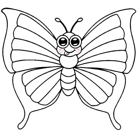 Big Eyed Butterfly Coloring Page