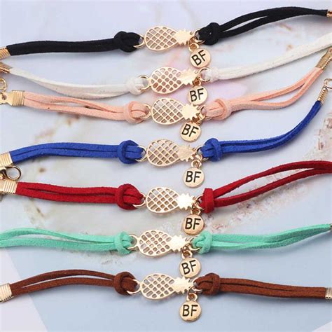 Best Friend Fashion Bracelet T 6 Colors Women Girls Faux Leather