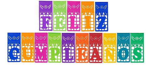 Buy Paper Full Of Wishes I Mexican Plastic Papel Picado Banner I Feliz
