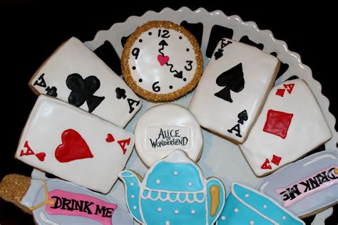 Alice In Wonderland Themed Cookies Sugar Cookies Decorated Sugar