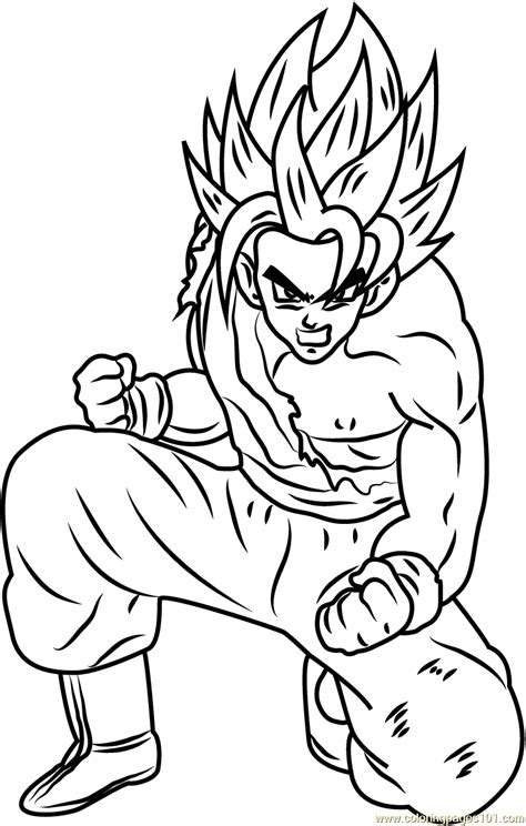 Dragon Ball Z Super Goku Coloring Pages Coloring Pages