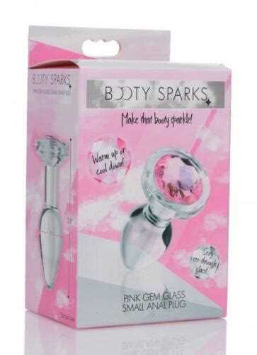 Booty Sparks Pink Gem Glass Anal Plug Booty Pink Small 848518037343 Ebay