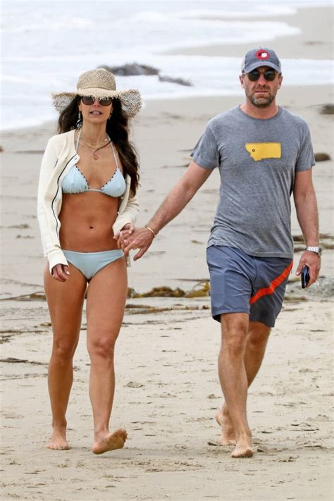 Jordana Brewster Dons A Light Blue Bikini While Enjoying A Beach Day With Mason Morfit In Santa