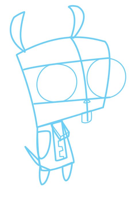 How To Draw Gir From Invader Zim Feltmagnet