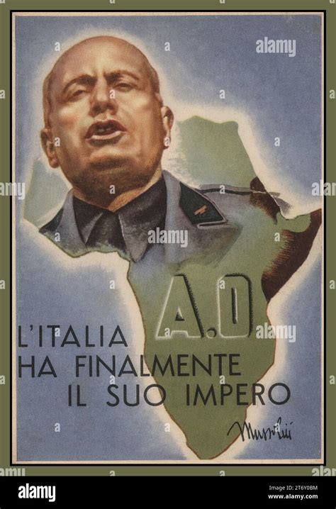 Mussolini Benito Amilcare Andrea Mussolini Overlaid On Map Of Italy With The Caption Italy