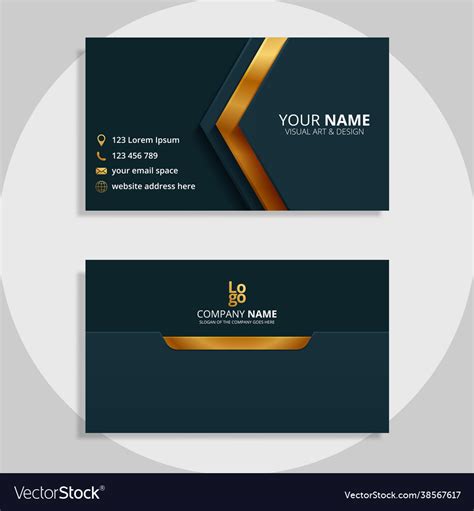 Modern Professional Business Card Design Vector Image