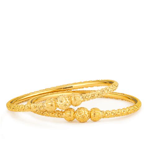 22ct Gold Jali Kada Bangles £256500 Sku2714427145