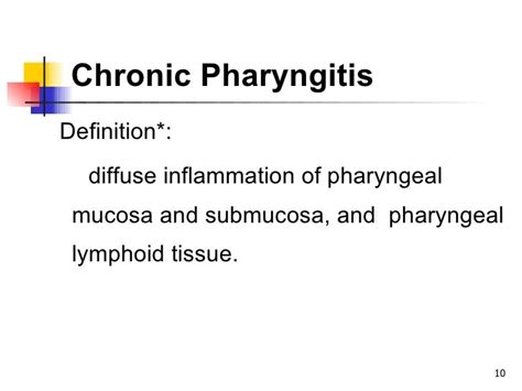 Acute And Chronic Pharyngitis