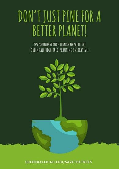 Green Simple Environmental Protection Poster Templates By Canva