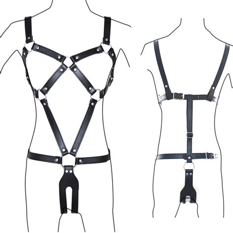 adult games pu leather harness stocking belts for women bdsm bondage fetish slave exposed breast
