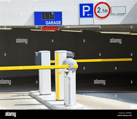 Parking Lot Gate And Entrance Stock Photo Royalty Free Image