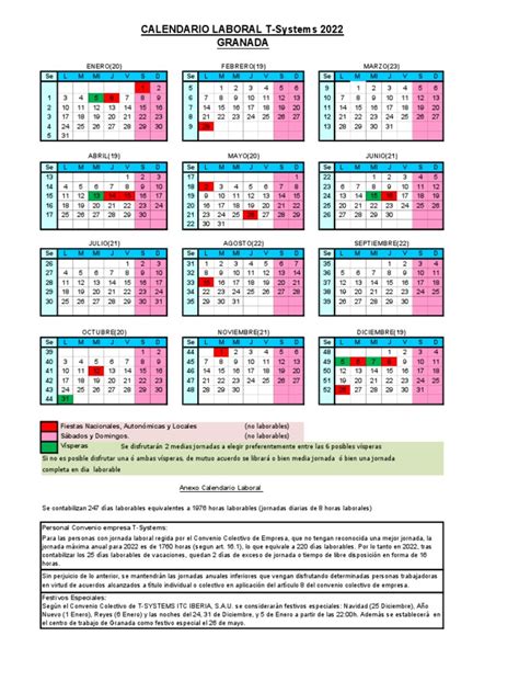 Calendariolaboral2022granadadefinitivo Copia 2 Pdf Tiempo