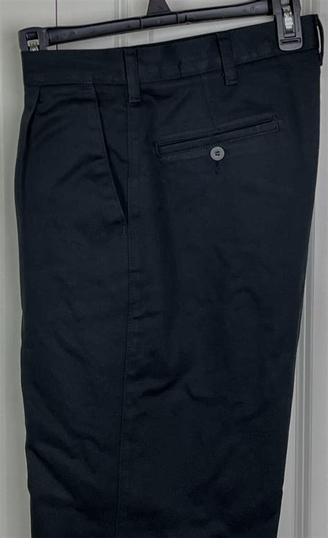 Wrangler Riata Mens Slacks Black Dress Pants 34x36 Pleated Used Pre