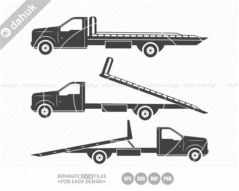 Rollback Truck Svg Tow Truck Svg Cut File For Silhouette Etsy Australia
