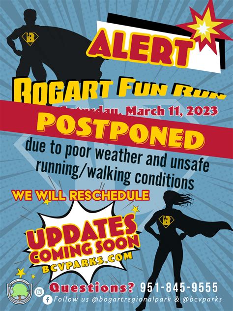 Bogart Park Postpones 'Fun Run' Ahead Of Storm: What To Know | Banning