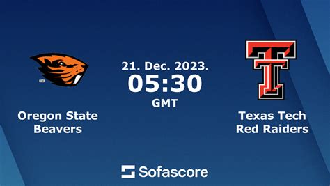 Oregon State Beavers Vs Texas Tech Red Raiders Scores And Predictions