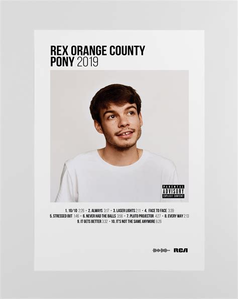 Pony Rex Orange County Album Poster Print Album Cover Poster Etsy