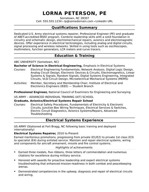 In addition to taking classes and listing extracurricular activities can help to fill out a resume that is short on professional experience. Sample Resume for a Midlevel Electrical Engineer | Monster.com