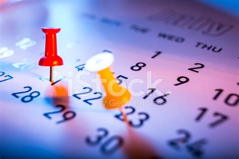 Push Pin On A Calendar Stock Photo Royalty Free Freeimages