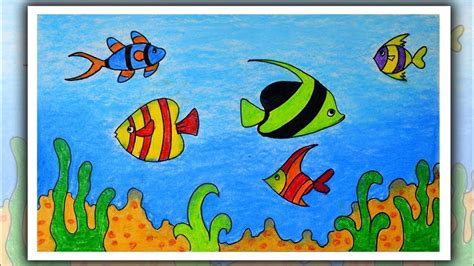 How To Draw Underwater Underwater Drawing Fish Aquarium Drawing