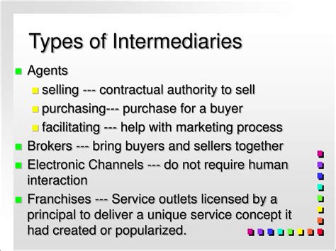 Ppt Delivering Service Through Intermediaries And Electronic Channels