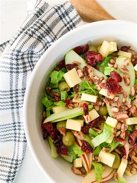 Romaine Salad With Apples White Cheddar Honey Roasted Pecans