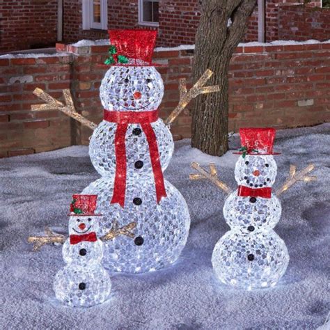 Pre Lit Snowman Outdoor Decor Outdoor Christmas Decorations Dollar